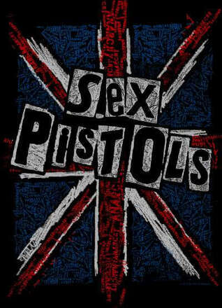 Sex Pistols Union Jack Men's T-Shirt - Black - 4XL