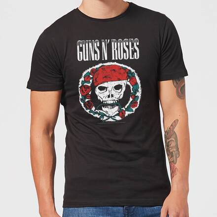 Guns N Roses Circle Skull Men's T-Shirt - Black - L