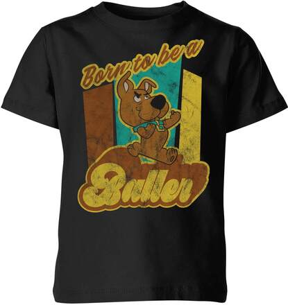 Scooby Doo Born To Be A Baller Kids' T-Shirt - Black - 7-8 Years