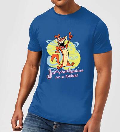 I Am Weasel Jumping Iguana On A Stick Men's T-Shirt - Royal Blue - M - royal blue