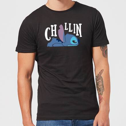 Disney Lilo And Stitch Chillin Men's T-Shirt - Black - M