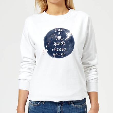 Disney Leave A Little Sparkle Women's Sweatshirt - White - XXL