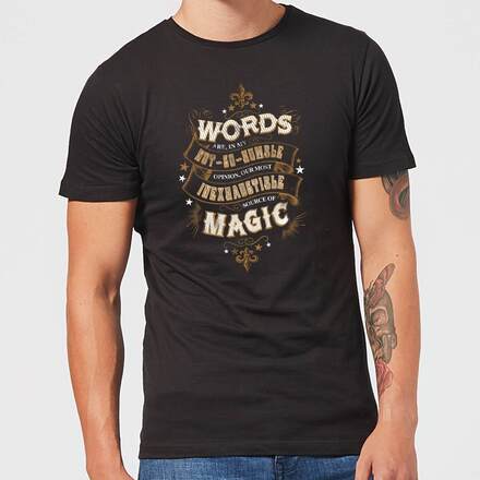 Harry Potter Words Are, In My Not So Humble Opinion Men's T-Shirt - Black - 4XL - Black
