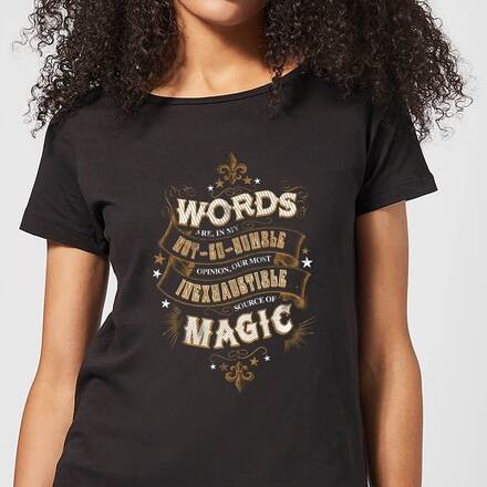 Harry Potter Words Are, In My Not So Humble Opinion Women's T-Shirt - Black - XL