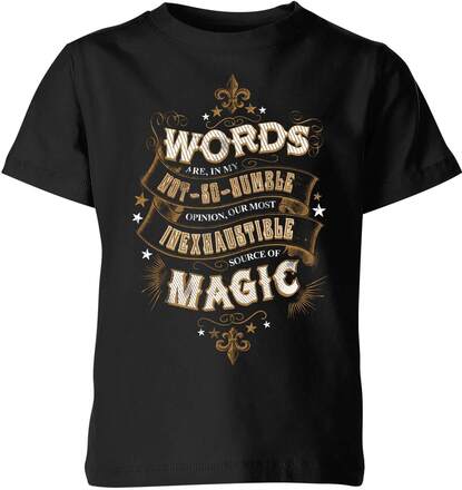 Harry Potter Words Are, In My Not So Humble Opinion Kids' T-Shirt - Black - 3-4 Years