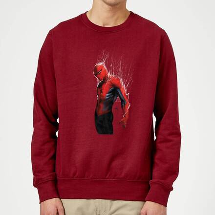 Marvel Spider-man Web Wrap Sweatshirt - Burgundy - M - Burgundy