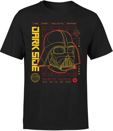 Star Wars Darth Vader Grid Men's T-Shirt - Black - 4XL