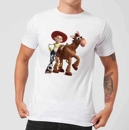 Toy Story 4 Jessie And Bullseye Men's T-Shirt - White - XL - White
