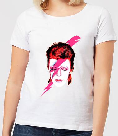 David Bowie Aladdin Sane Women's T-Shirt - White - L