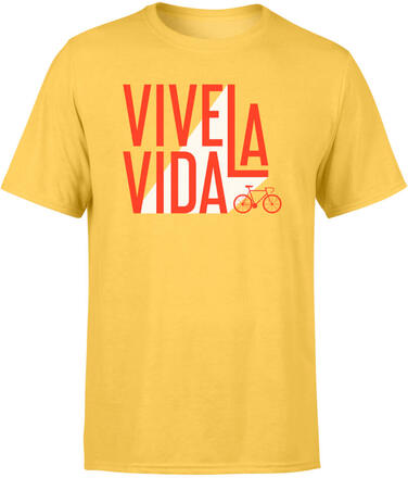 Vive La Vida Men's Yellow T-Shirt - L - Yellow