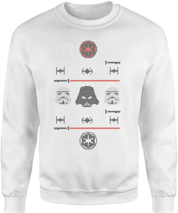 Star Wars Imperial Knit White Christmas Jumper - M