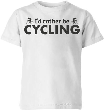I'd Rather be Cycling Kids' T-Shirt - White - 9-10 Years