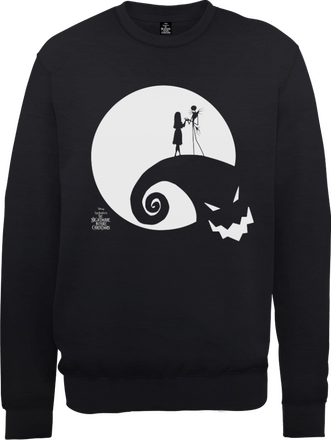 Disney The Nightmare Before Christmas Jack And Sally Moon Black Sweatshirt - XXL