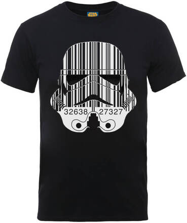 Star Wars Stormtrooper Barcode T-Shirt - Black - M - Black