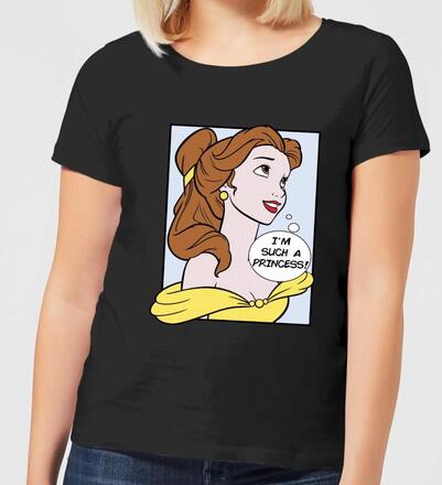 Disney Beauty And The Beast Princess Pop Art Belle Women's T-Shirt - Black - 5XL