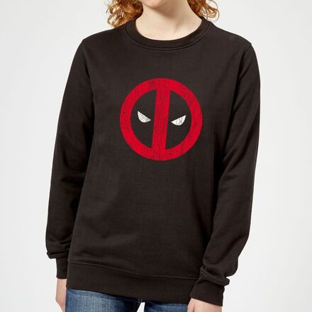 Marvel Deadpool Cracked Logo Women's Sweatshirt - Black - S - Black
