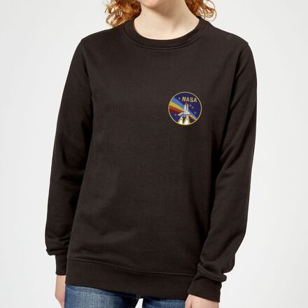 NASA Vintage Rainbow Shuttle Women's Sweatshirt - Black - S