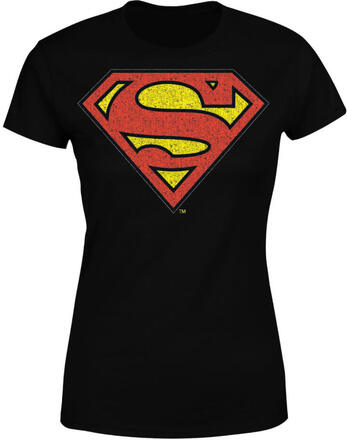 DC Originals Official Superman Crackle Logo Women's T-Shirt - Black - XXL