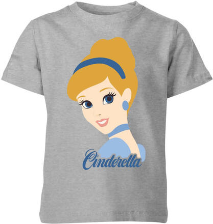 Disney Princess Colour Silhouette Cinderella Kids' T-Shirt - Grey - 9-10 Years - Grey