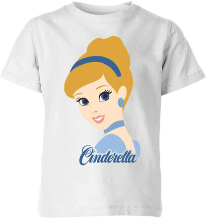 Disney Princess Colour Silhouette Cinderella Kids' T-Shirt - White - 3-4 Years - White