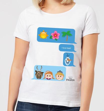 Disney Frozen I Love Heat Emoji Women's T-Shirt - White - M - White