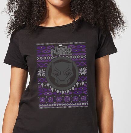 Marvel Avengers Black Panther Women's Christmas T-Shirt - Black - XXL