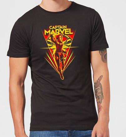 Captain Marvel Freefall Men's T-Shirt - Black - M