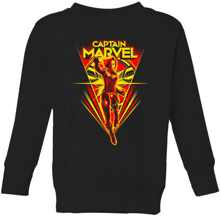 Captain Marvel Freefall Kids' Sweatshirt - Black - 7-8 Years - Black