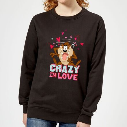 Looney Tunes Crazy In Love Taz Women's Sweatshirt - Black - XXL