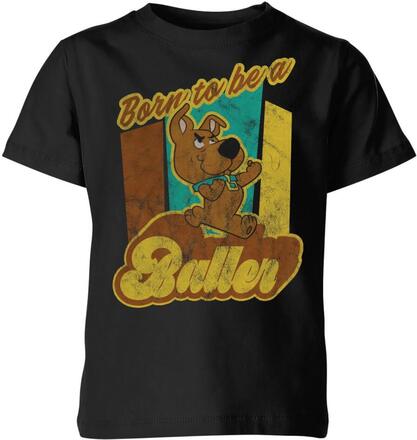 Scooby Doo Born To Be A Baller Kids' T-Shirt - Black - 5-6 Years
