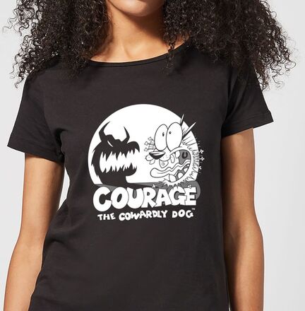 Courage The Cowardly Dog Spotlight Women's T-Shirt - Black - 5XL