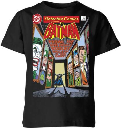 Batman The Dark Knight's Rogues Gallery Cover Kids' T-Shirt - Black - 5-6 Years