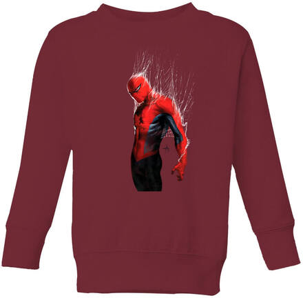 Marvel Spider-man Web Wrap Kids' Sweatshirt - Burgundy - 9-10 Years - Burgundy