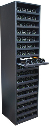 JOVINA-modul med uttreksshyller fra RENATO, rack til 64 flasker