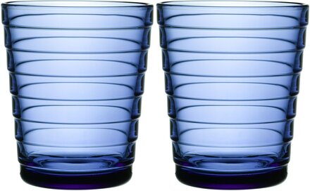 Iittala Aino Aalto glass 22 cl 2 stk, ultramarinblå