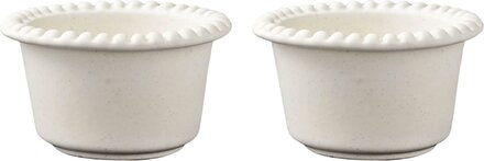 PotteryJo Daria 12 cm Serveringsskål 2 stk, Cotton White