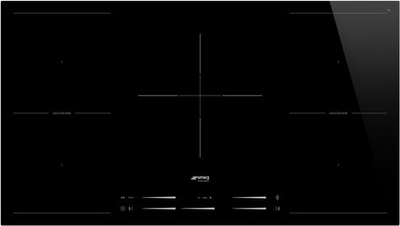 Smeg Induksjon Platetopp 90 cm med 2 Multisoner