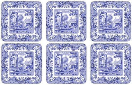 Spode Blue Italian Glassunderlag 6-pack 10,5 x 10,5 cm