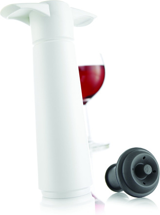 Vacu Vin Wine Saver Vakuumpumpe med Stopper Hvit