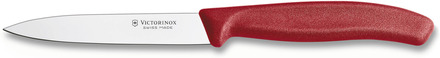 Victorinox Grønnsaks- og Skrellekniv Spiss 10 cm Nylonhåndtak Rød