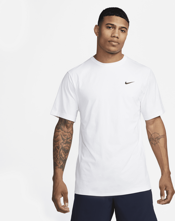 Nike Hyverse Men's Dri-FIT UV Short-sleeve Versatile Top - White - 50% Recycled Polyester