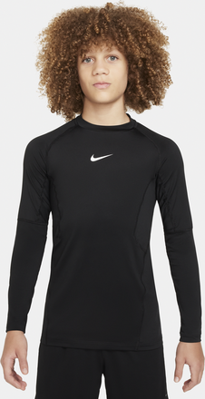 Nike Pro Older Kids' (Boys') Dri-FIT Long-Sleeve Top - Black - 50% Recycled Polyester