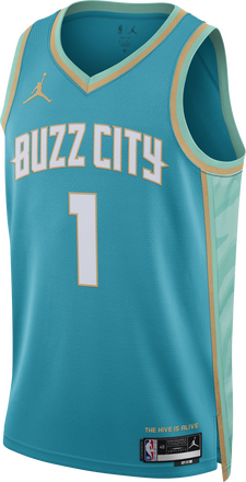 LaMelo Ball Charlotte Hornets City Edition 2023/24 Men's Jordan Dri-FIT NBA Swingman Jersey - Blue - 50% Recycled Polyester