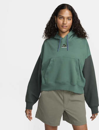 Nike ACG Therma-FIT Women's "Tuff Knit" Fleece Hoodie - Green - 50% Sustainable Blends