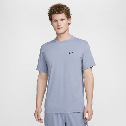Nike Hyverse Men's Dri-FIT UV Short-sleeve Versatile Top - Blue - 50% Recycled Polyester