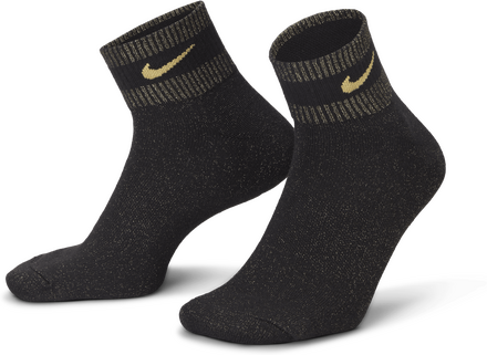 Nike Everyday Essentials Metallic Ankle Socks (1 Pair) - Black - 50% Recycled Polyester