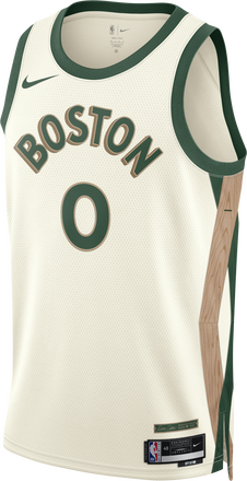 Jayson Tatum Boston Celtics City Edition 2023/24 Men's Nike Dri-FIT NBA Swingman Jersey - White - 50% Recycled Polyester