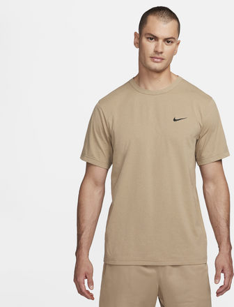 Nike Hyverse Men's Dri-FIT UV Short-sleeve Versatile Top - Brown - 50% Recycled Polyester