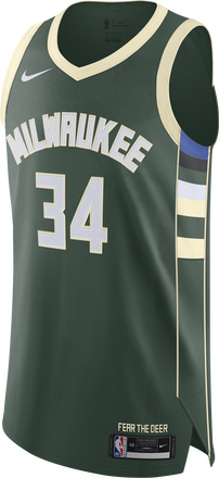 Giannis Antetokounmpo Bucks Icon Edition 2020 Men's Nike NBA Authentic Jersey - Green - 50% Recycled Polyester