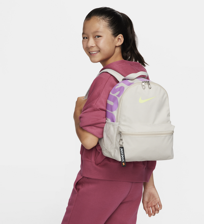 Nike Brasilia JDI Kids' Mini Backpack (11L) - Grey - 50% Recycled Polyester